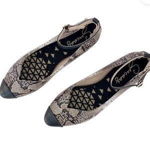 SEECAS Snakeskin Print Ballet Flat